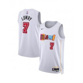 Miami Heat Kyle Lowry #7 Nike White 2022/23 Swingman Jersey - City Edition