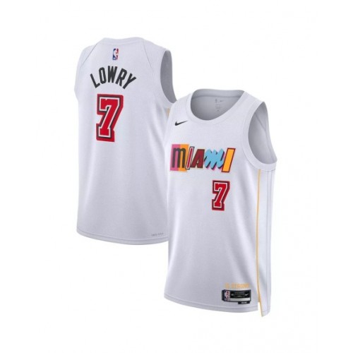 Miami Heat Kyle Lowry #7 Nike White 2022/23 Swingman Jersey - City Edition