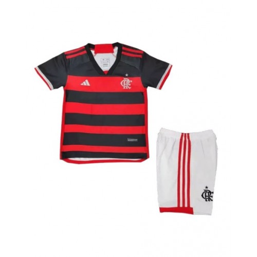 CR Flamengo Home Jersey Kit 2024/25 Kids(Jersey+Shorts)