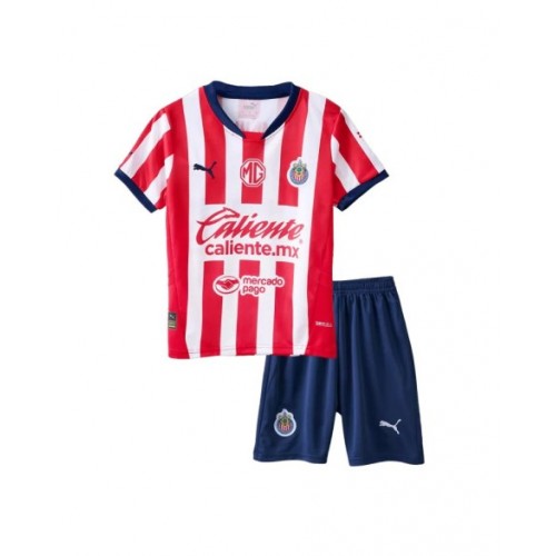 Chivas Home Soccer Jersey Kit 2024/25 Kids(Jersey+Shorts)