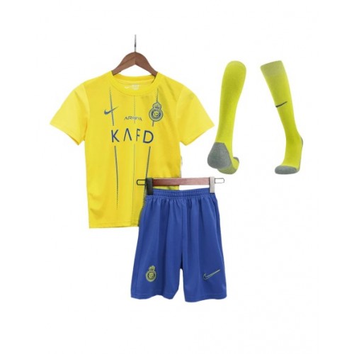 Youth Al Nassr Jersey Whole Kit 2023/24 Home