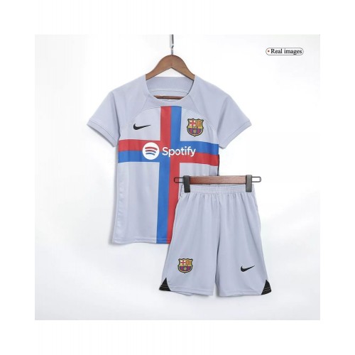 Youth Barcelona Jersey Kit 202223 Third