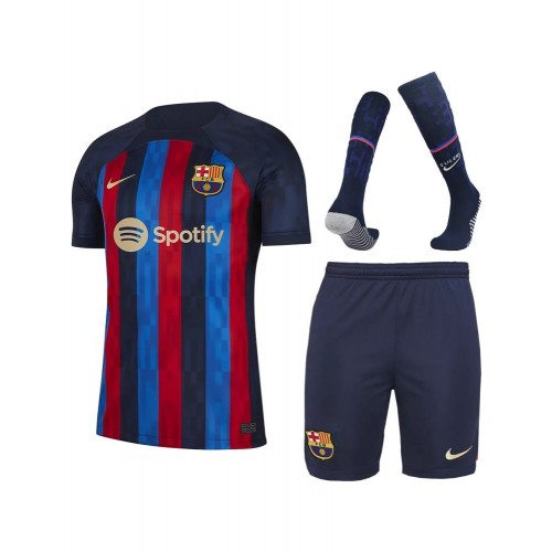 Youth Barcelona Jersey Whole Kit 2022/23 Home