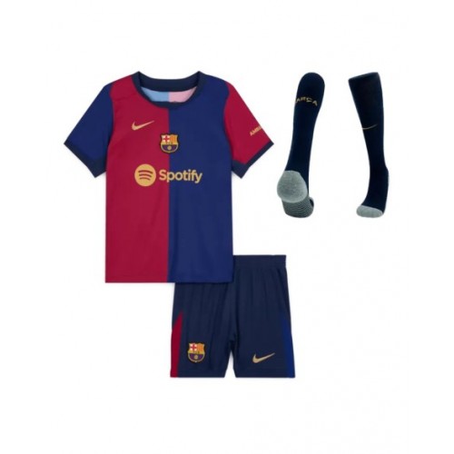 Barcelona Home Jersey Kit 2024/25 Kids(Jersey+Shorts+Socks)