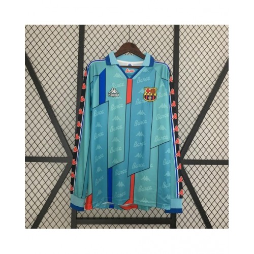 Retro 1996/97 Barcelona Away Long Sleeve Soccer Jersey