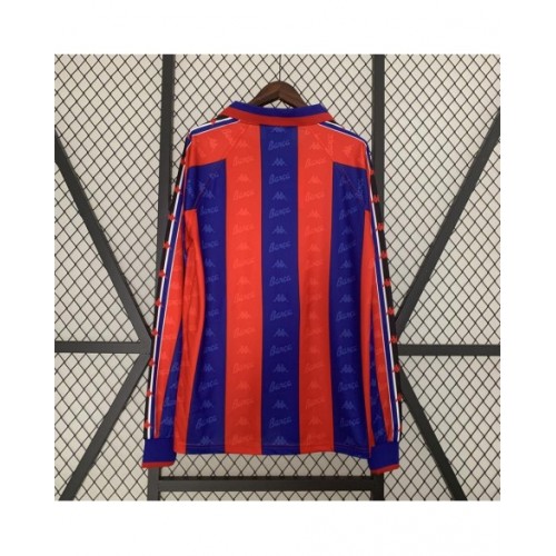 Retro 1996/97 Barcelona Home Long Sleeve Soccer Jersey