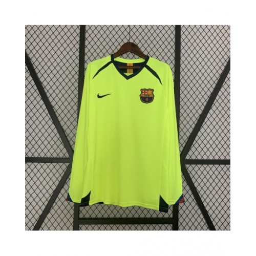 Retro 2005/06 Barcelona Away Long Sleeve Soccer Jersey