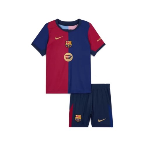 Barcelona Home Jersey Kit 2024/25 Kids(Jersey+Shorts) Spotify Logo Without Text