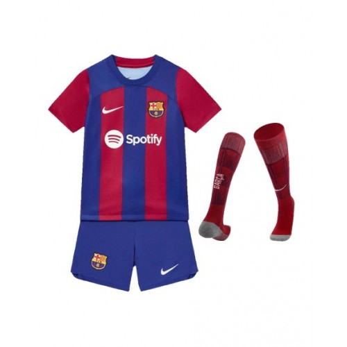 Youth Barcelona Jersey Whole Kit 2023/24 Home