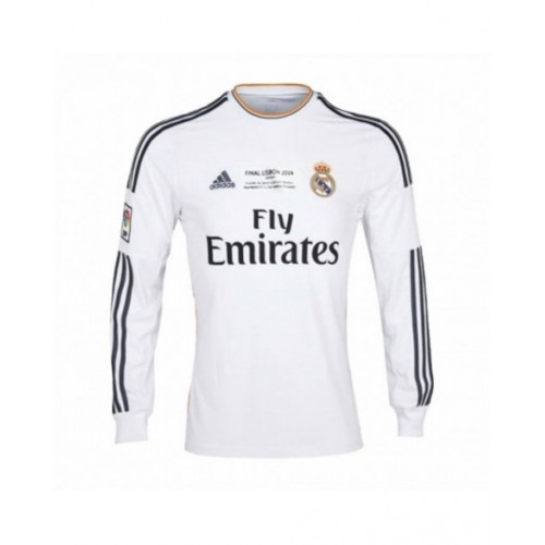 Real Madrid Home Jersey Retro 201314 By Adidas Long Sleeve