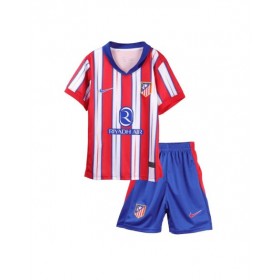 Atletico Madrid Home Soccer Jersey Kit 2024/25 Kids(Jersey+Shorts)