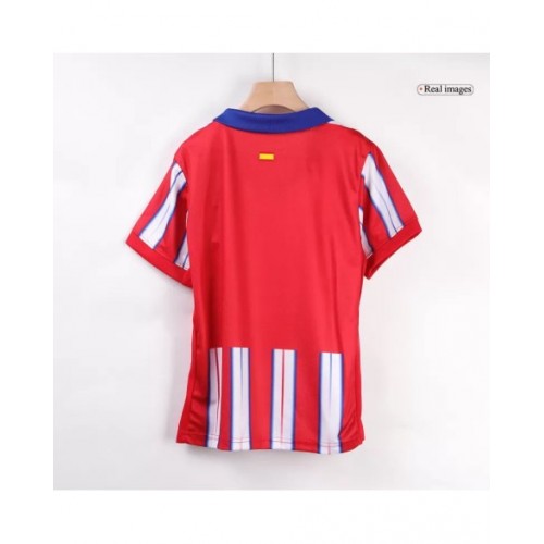 Atletico Madrid Home Soccer Jersey Kit 2024/25 Kids(Jersey+Shorts)