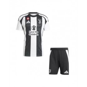 Juventus Home Soccer Jersey Kit 2024/25 (Jersey+Shorts) - Save The Children Sponsor