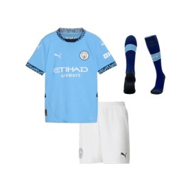 Manchester City Home Jersey Kit 2024/25 Kids(Jersey+Shorts+Socks)