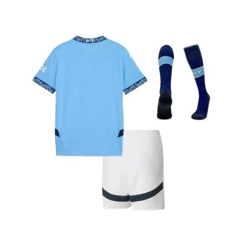 Manchester City Home Jersey Kit 2024/25 Kids(Jersey+Shorts+Socks)