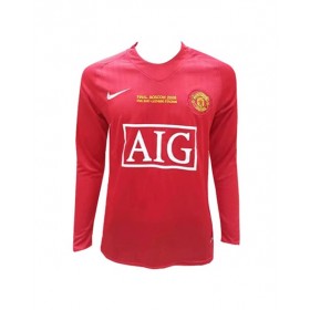 Manchester United Champion League Home Jersey Retro 2007/08 By - Long Sleeve