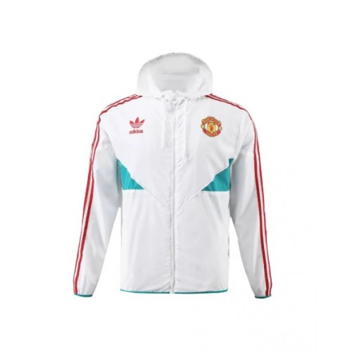 Manchester United Hoodie Windbreaker Jacket 2023/24 - White