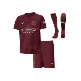 Manchester City Third Away Soccer Jersey Kit 2024/25 Kids(Jersey+Shorts+Socks)