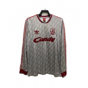 Retro 1989 Liverpool Away Long Sleeve Soccer Jersey