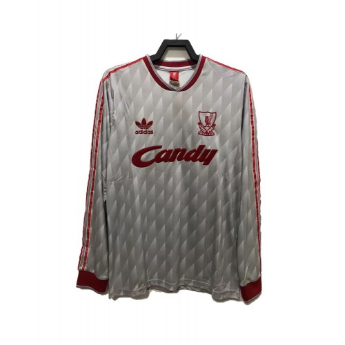 Retro 1989 Liverpool Away Long Sleeve Soccer Jersey