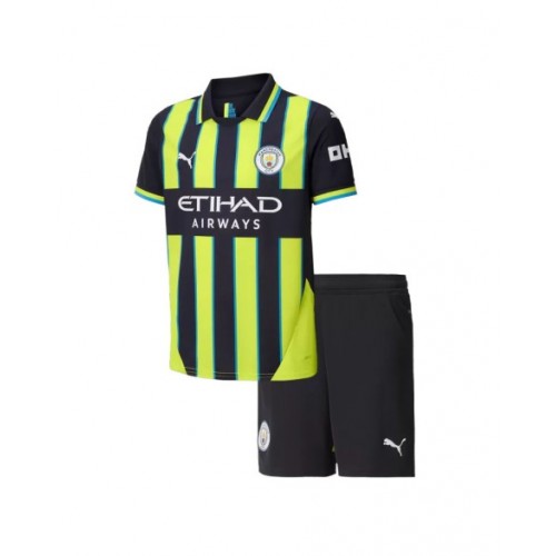 Manchester City Away Soccer Jersey Kit 2024/25 Kids(Jersey+Shorts)