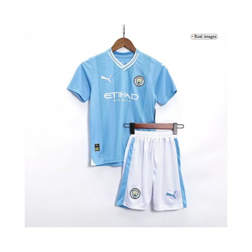 Youth Manchester City Jersey Kit 202324 Home