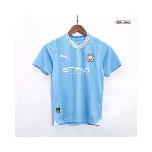 Youth Manchester City Jersey Kit 202324 Home