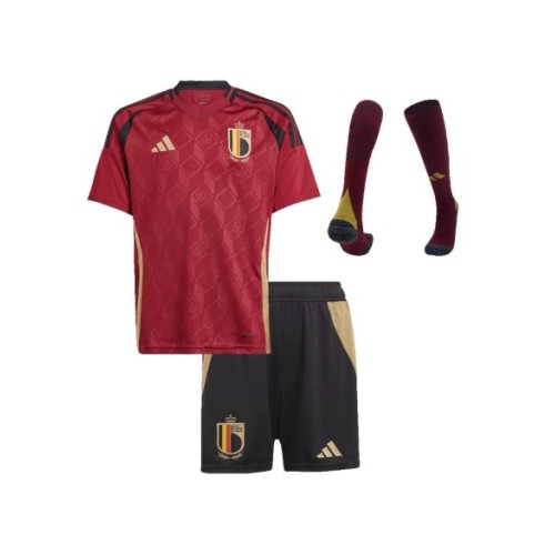 Belgium Home Jersey Kit EURO 2024 Kids(Jersey+Shorts+Socks)