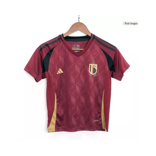 Belgium Home Jersey Kit EURO 2024 Kids(Jersey+Shorts)