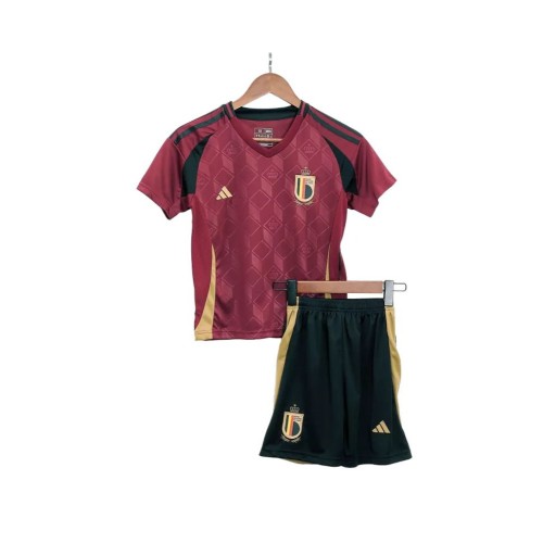 Belgium Home Jersey Kit EURO 2024 Kids(Jersey+Shorts)