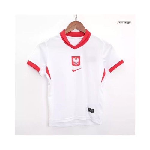 Poland Home Jersey Kit EURO 2024 Kids(Jersey+Shorts)