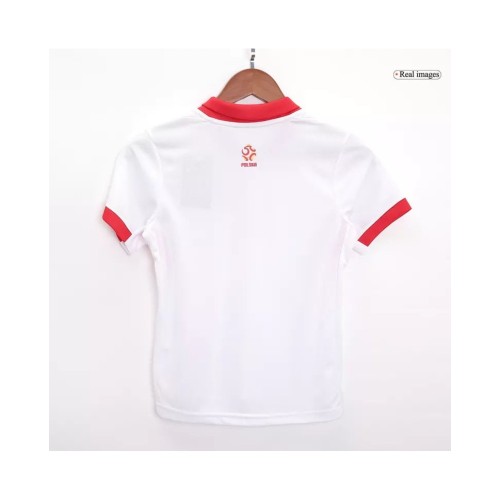 Poland Home Jersey Kit EURO 2024 Kids(Jersey+Shorts)