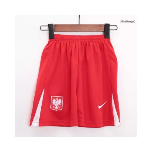 Poland Home Jersey Kit EURO 2024 Kids(Jersey+Shorts)