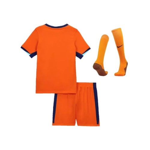 Netherlands Home Jersey Kit EURO 2024 Kids(Jersey+Shorts+Socks)