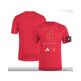 Spain EURO 2024 4th Crown Commemorative Shirt - Red