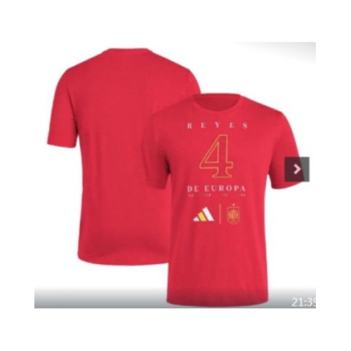 Spain EURO 2024 4th Crown Commemorative Shirt - Red