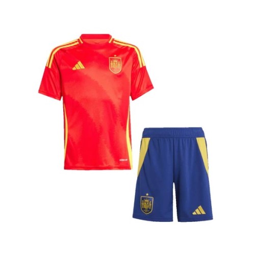 Spain Home Jersey Kit EURO 2024 Kids(Jersey+Shorts)