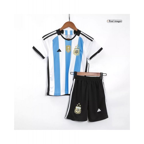 Youth Argentina Jersey Kit 2022 Home -THREE STARS