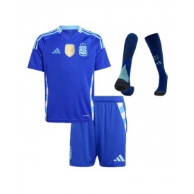 Argentina Away Jersey Kit Copa America 2024 Kids(Jersey+Shorts+Socks)