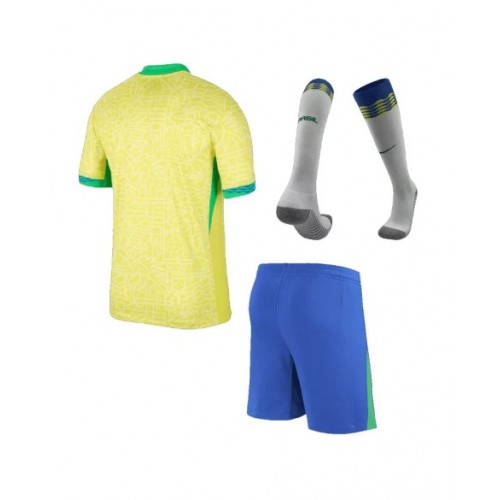 Brazil Home Jersey Kit Copa America 2024 (Jersey+Shorts+Socks)