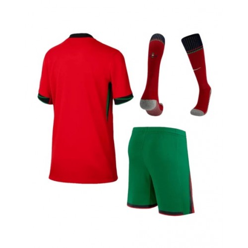 Portugal Home Jersey Kit EURO 2024 Kids(Jersey+Shorts+Socks)