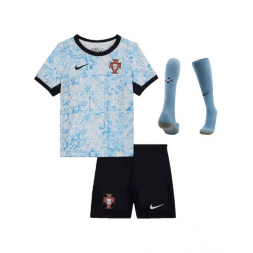 Portugal Away Jersey Kit EURO 2024 Kids(Jersey+Shorts+Socks)