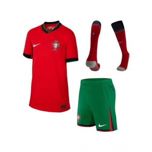 Portugal Home Jersey Kit EURO 2024 Kids(Jersey+Shorts+Socks)