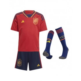 Youth Spain Jersey Whole Kit 2022 Home World Cup