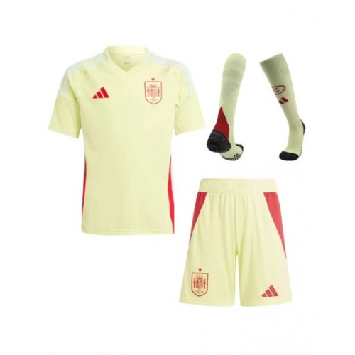 Spain Away Jersey Kit EURO 2024 Kids(Jersey+Shorts+Socks)