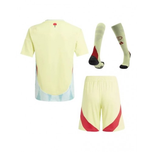 Spain Away Jersey Kit EURO 2024 Kids(Jersey+Shorts+Socks)