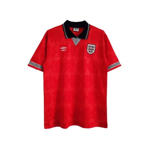 England Away Jersey Retro 1990 By - Red