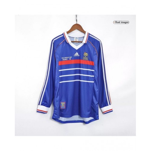 France Jersey 1998 Home Retro - Long Sleeve